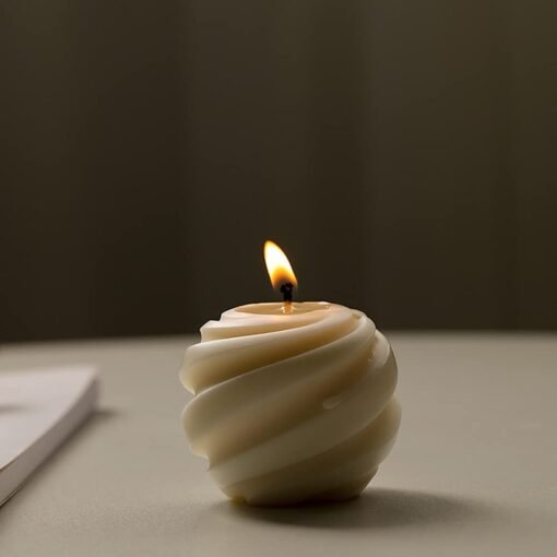 Vedini Spiral Ball Shape Silicone Candle Mold Simplicity Modern Geometry Soap Wax Resin Molds DIY Candles Handmade Mould, Hand Crafts WCM-344 - Image 2