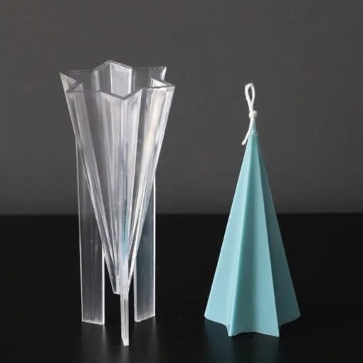 Acrylic Star Pillar Candle Mold Plastic Pinstripe Beeswax Making Mold DIY Craft Ornament Making - Image 2