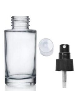 Vedini 30ml Clear Glass Bottle - Black Spray