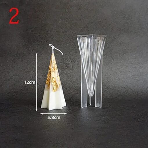 Acrylic Star Pillar Candle Mold Plastic Pinstripe Beeswax Making Mold DIY Craft Ornament Making - Image 3