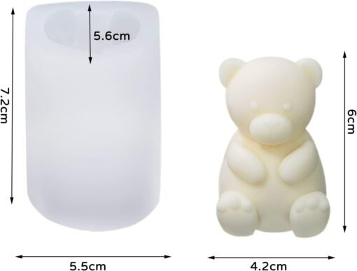Vedini Teddy Small Candle Silicone Mold WCM-286 - Image 4