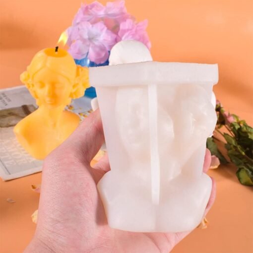 Vedini Natural Girl Big portrait Candle silicone mold DIY character scented candle mold Code 101 - Image 5