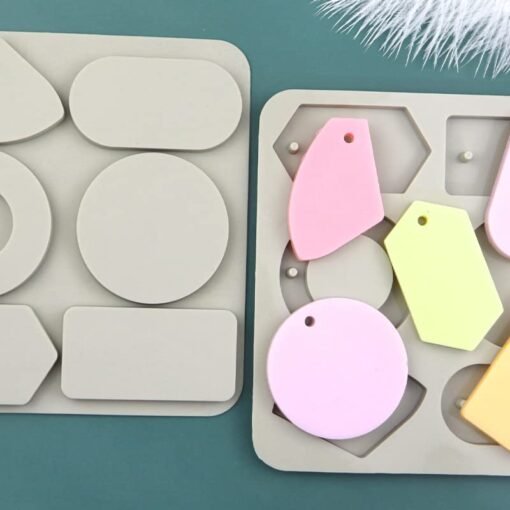 Vedini 6 Cavity Different Shape Hanging Wax Mold | Fondant Silicone Mold with Hanging Making Molds - Image 4