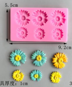 6 cavity daisy multiple size