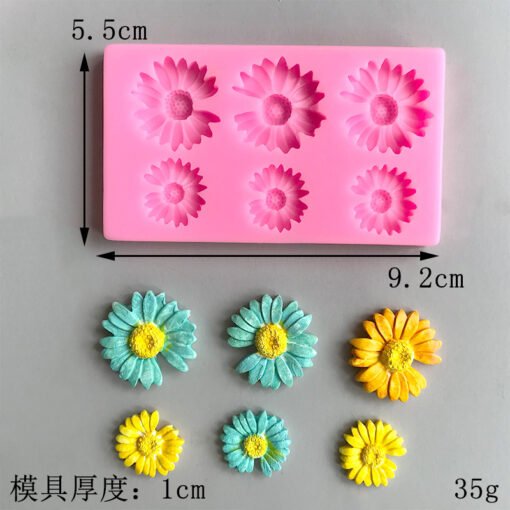 6 cavity daisy multiple size