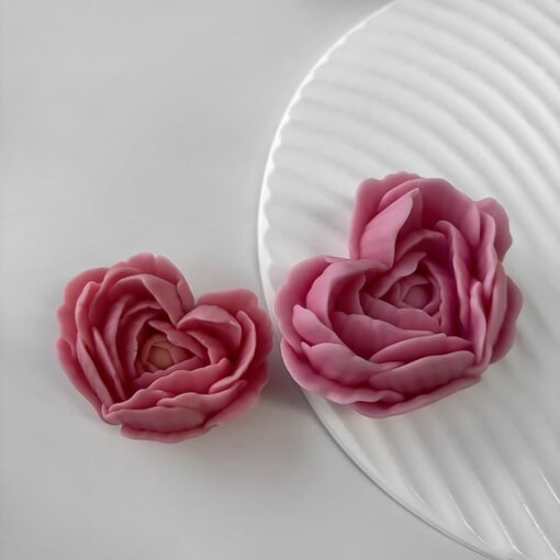 Vedini Flower Candle Mold I 3D Fondant Heart Leaves Shape Silicone Scented Wax Mould I for DIY Handmade Chocolate Ornament Cake Décor Aromatherapy Soap Resin Art Craft Home Party Decoration (Small) WCM-554 - Image 7