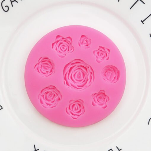 Vedini 9 cavity rose fondant silicone mold JKB-2029 - Image 2