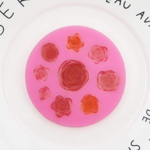 Vedini 9 cavity rose fondant silicone mold JKB-2029 - Image 4