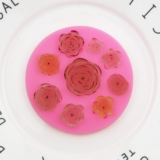 Vedini 9 cavity rose fondant silicone mold JKB-2029 - Image 5