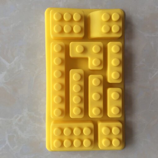 Vedini 10 Cavity Building Blocks Robot 3D Silicone Mold Chocolate Tray Brownie Dessert Pastries Mold Cake Decoration Tool jkb 2015 - Image 2