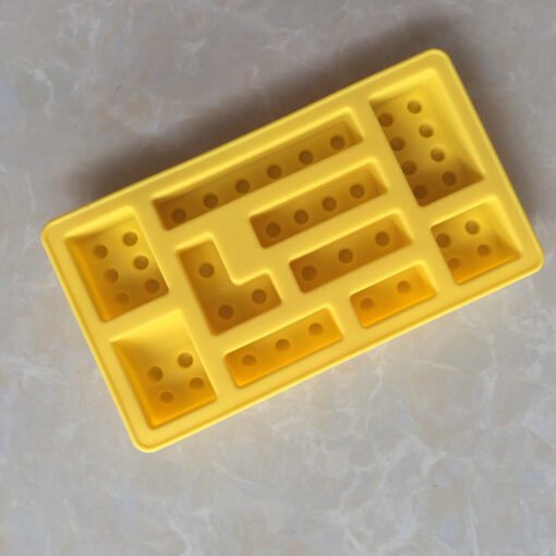 Vedini 10 Cavity Building Blocks Robot 3D Silicone Mold Chocolate Tray Brownie Dessert Pastries Mold Cake Decoration Tool jkb 2015 - Image 3