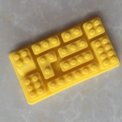 Vedini 10 Cavity Building Blocks Robot 3D Silicone Mold Chocolate Tray Brownie Dessert Pastries Mold Cake Decoration Tool jkb 2015 - Image 4