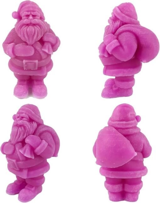 Vedini Christmas Candle Molds Santa Claus Candle Molds with Backpack Xmas Candle Making Moulds Silicone 3D DIY Resin Casting Moulds Silicone Moulds for Candle Making (standing Santa Claus)JKB-8804 - Image 4