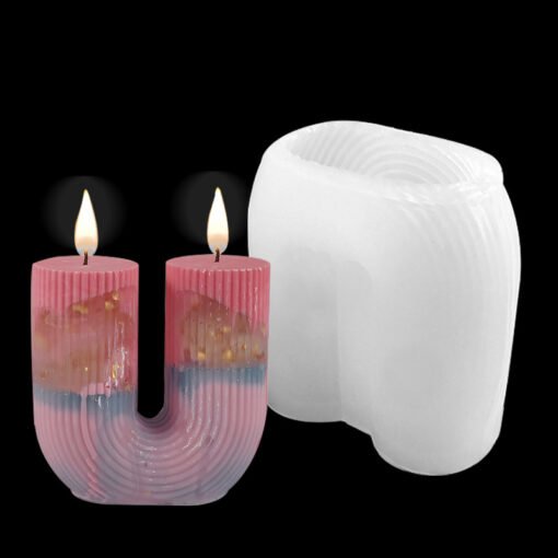 Vedini U-shaped candle chocolate mold  candle silicone mold jkb-2018 - Image 3