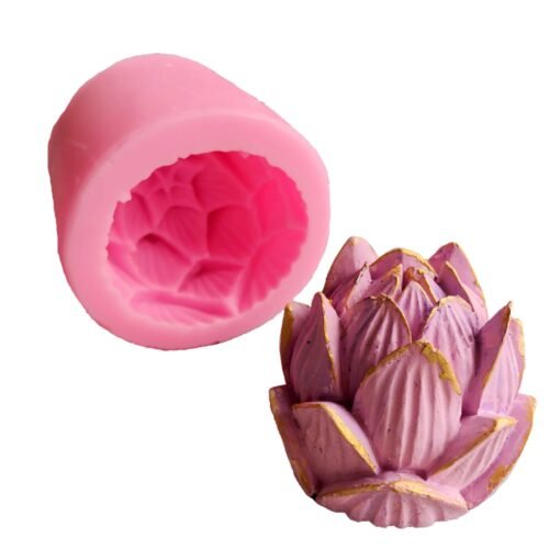 Vedini 3D Lotus Shaped Silicone Mold Lotus Candle Mold for Sugar, Fondant, Easy Demold Soap Mold jkb-2048 - Image 4