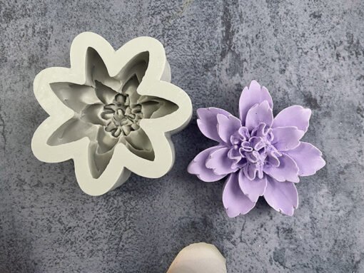 Vedini Peony Rose Silicone Candle Mold chocolate baking mold jkb-2022 - Image 2