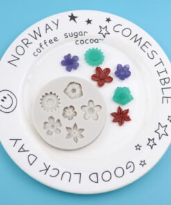 Daisy Peach blossom fondant silicone mold