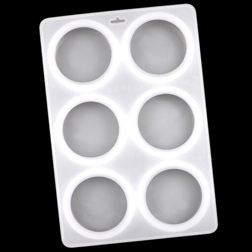 Vedini 6 Cavity Resin Coaster Molds,3.8Inch Deep Round Coaster Silicone Mold Large Coaster Molds for Coasters Epoxy Resin Craft Art Jkb-2002 - Image 2