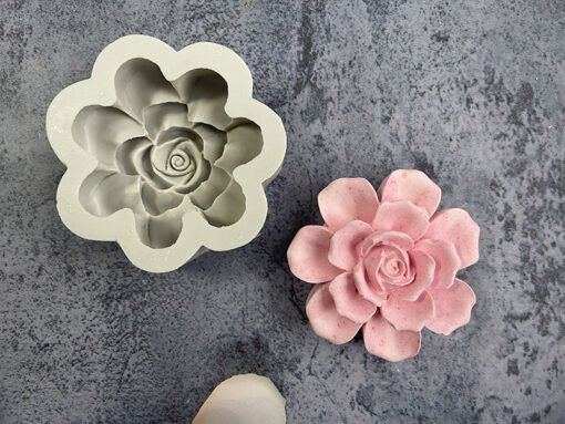 Vedini Peony rose silicone Candle mold chocolate baking mold jkb-2021 - Image 2
