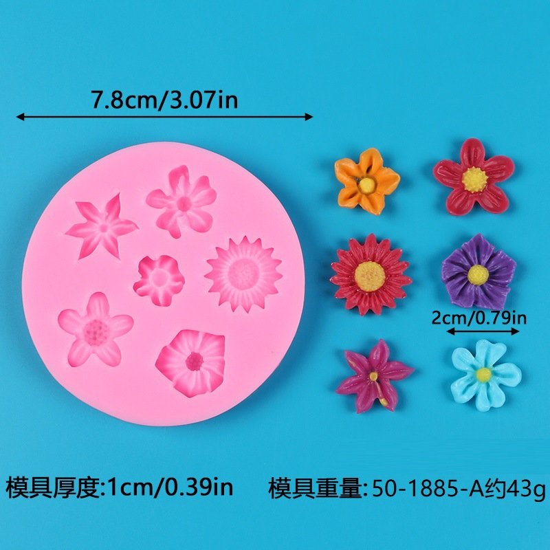 Vedini Daisy Peach blossom fondant silicone mold jkb-2042 - Image 6