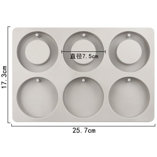 Vedini 6 Cavity Silicone Wax Mold, Round Ring Resin Jewelry Molds Making with Hanging Mold jkb-2009 - Image 3
