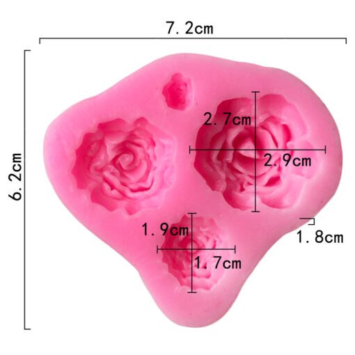 Vedini 4 Cavity Beautiful flower silicone mold jkb-2043 - Image 5