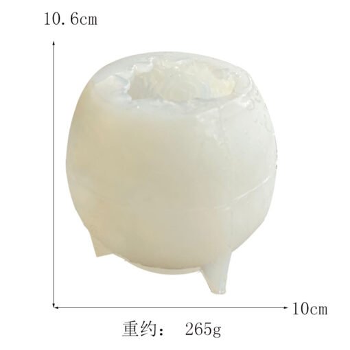 Vedini 3D rose flower ball fondant silicone Candle mold jkb-2034 - Image 2