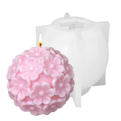 3D Flower Mold ball candle mold