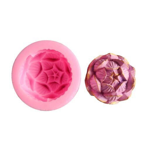 Vedini 3D Lotus Shaped Silicone Mold Lotus Candle Mold for Sugar, Fondant, Easy Demold Soap Mold jkb-2048 - Image 3