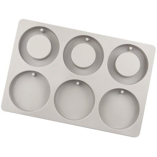 Vedini 6 Cavity Silicone Wax Mold, Round Ring Resin Jewelry Molds Making with Hanging Mold jkb-2009 - Image 2