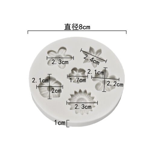Vedini Daisy Peach blossom fondant silicone mold jkb-2042 - Image 3