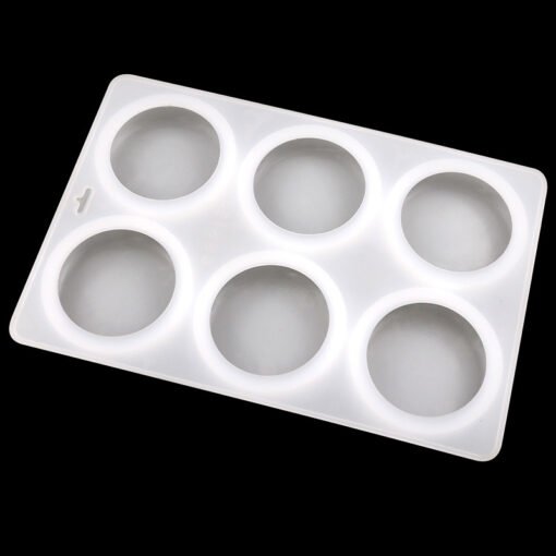 Vedini 6 Cavity Resin Coaster Molds,3.8Inch Deep Round Coaster Silicone Mold Large Coaster Molds for Coasters Epoxy Resin Craft Art Jkb-2002 - Image 3
