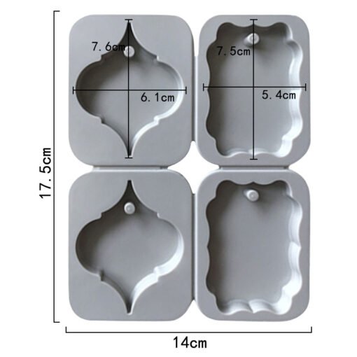 Vedini 4 Cavity Doorplate silicone mold Detachable hanging wax mold jkb-2041 - Image 2