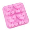 4 Cavity cartoon fox silicone mold
