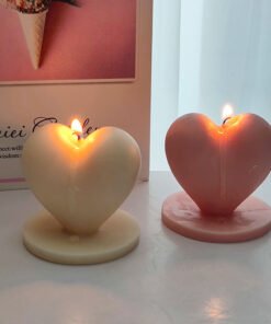 Vedini Love candle mold with base three-dimensional heart-shaped silicone mold ornaments plaster Valentine's Day creative mold