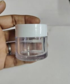 Vedini 25ml to 30ml Shan Jars with Black Cap for Lip Balms, DIY Skin Care - Pack of 140 pcs, Clear With White Cap