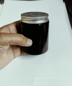 Vedini 120ml Amber Glass Candle Jar – Unique Jar for Candle Making, Aromatherapy & Gifting (Black, Golden & Silver Cap Options) - Aluminum Silver Cap, 150 ml