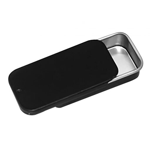 Vedini Black and Silver Metal Tin Containers with Slide Lids – Portable Storage Boxes for Lip Balm, Solid Perfume, Jewelry & Cosmetic Organizing - Image 6