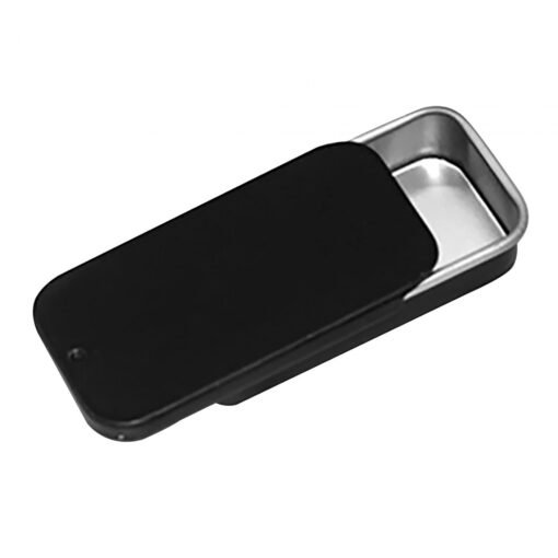 Black and Silver Metal Tin Containers