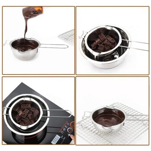 600ml Stainless Steel Double Boiler Pot – Ideal for Melting Chocolate, Butter, and More