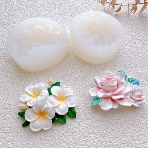 Vedini Fondant Moulds PULMERIA Plumeria Chocolate Moulds Candy Moulds Shaped Silicone Material for Kitchen Cake Fondant Chocolate Baking Flower-Shaped Silicone Mold CFM261 - Image 3
