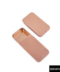 Vedini Metal Sliding Tin Box – Portable Storage Container for Lip Balm, Solid Perfume Jewelry & DIY Use - Golden