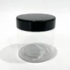Vedini 100ml Plastic pet Jar Clear Black Cup