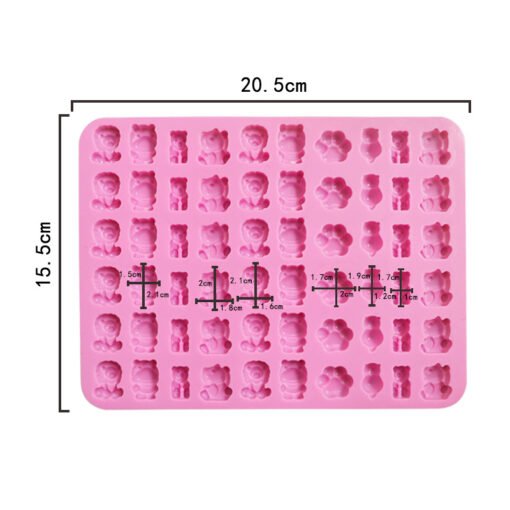 Vedini 60 Cavity mini animal gummy silicone molds for homemade baking. JKB 1044 - Image 5