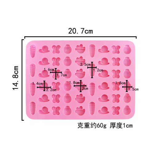 Vedini 50 Cavity Insect Silicone soft candy mold crystal drip glue decoration cookie mold wax wax stand mold JKB 1043 - Image 5