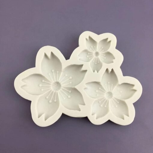 Vedini 3D Flower Silicone Molds Cherry Blossoms Fondant Craft Cake Candy Chocolate Mold Sugarcraft Pastry Kitchen Baking Moulds Silicone Fondant Molds Flowers Pastry and Baking Molds MCM2 - Image 4