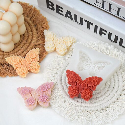 Vedini Butterfly Candle Rose Butterfly Chocolate Flip Sugar Cake Decoration Silicone Molds JKB 5067 - Image 5