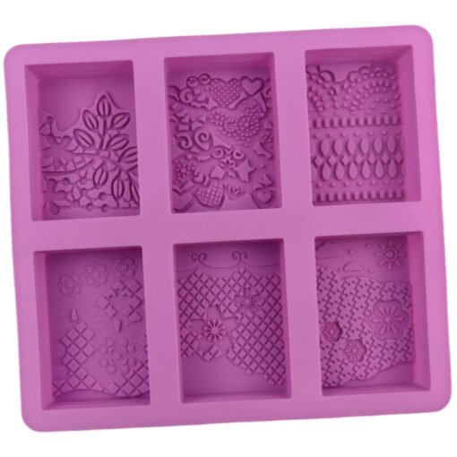 Vedini 6 Cavity different pattern silicone cake molds handmade soap molds aromatherapy mold rice cake mold JKB 1033 - Image 5