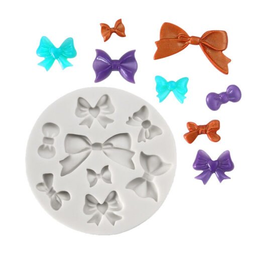 Vedini 8 Cavity large and small bow DIY drip glue mold cake chocolate decoration mold silicone candy mold JKB 1048 - Image 4