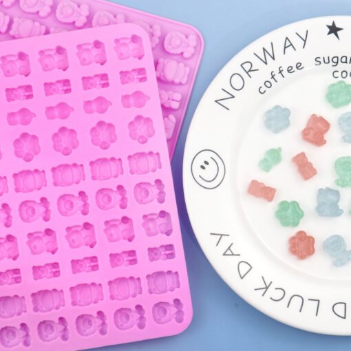 Vedini 60 Cavity mini animal gummy silicone molds for homemade baking. JKB 1044